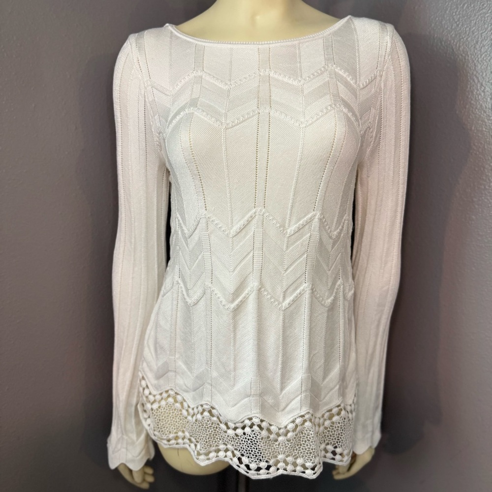 White House Black Market White Knit Sweater - Picture 10 of 10